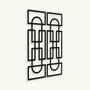 Wallity Echo Forms Juego de 2 Accesorios de Pared de Metal Negro